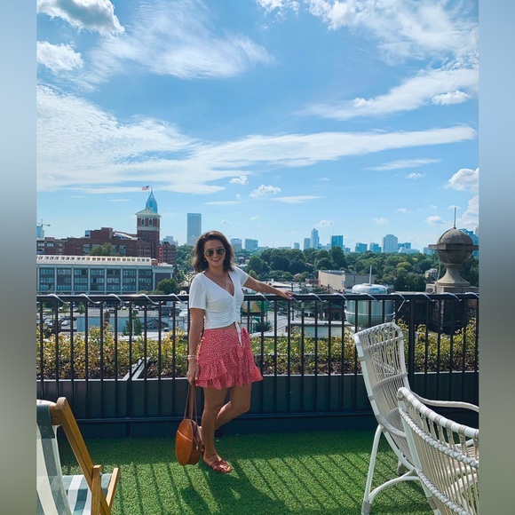 Women's Floral Ruffle Mini Skirt - Small - Picture 2 of 4